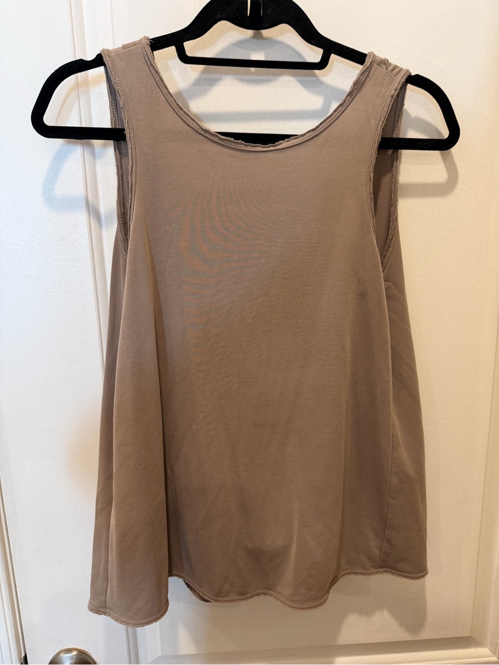 Tresics Relaxed Scoop Neck Tank Top - Taupe